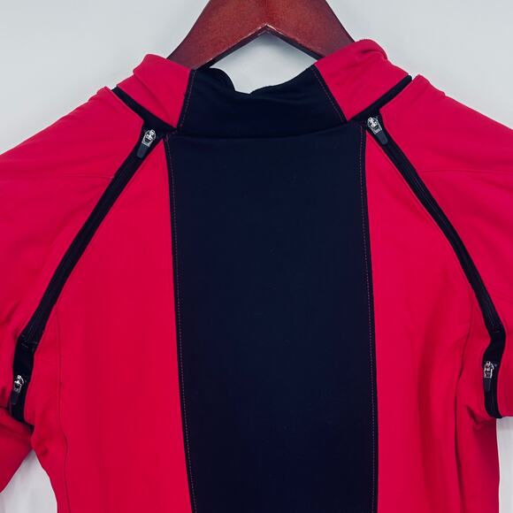 Hi-Vis Windstopper Soft Shell Cycling Jacket Gore Bike Wear Women’s Red Black S - Picture 5 of 10